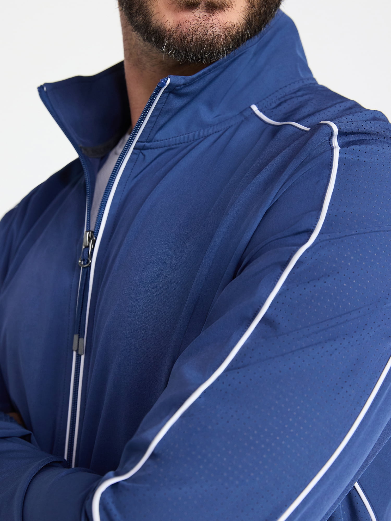 Athletic Works Men's Woven Full Zip Jacket, Midweight, Sizes S-3XL