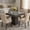 Black, variant on Litake Square Dining Table for 4, 31.5'' Modern Wood Farmhouse Kitchen Table with Pedestal Base, Small Dining Tables for Kitchen, Living Room, Cafe, Apartment, Small Spaces, Natural Wood