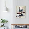 thumbnail image 3 of Nawypu Wine Pictures Wall Decor: Red Wine Bottle with Two Glasses Kitchen Wall Decor Canvas Wall Art with Frame Ready to Hang, 3 of 4