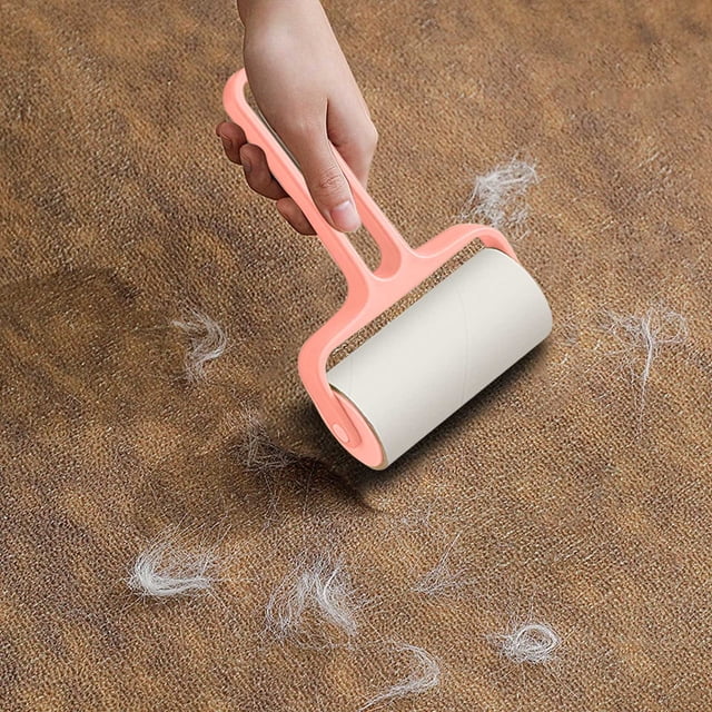 LSLJS Dispositif Portable Réutilisable pour Coller les Cheveux sur Vêtements, Rouleau de Papier Déchirable, Dispositif pour Coller les Poils d'Animaux sur Vêtements, Papier Autocollant pour Brosse