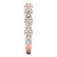 thumbnail image 3 of 3.13 ctw Wedding Band for Women - 14K Rose Gold Simulated Diamond Stackable Eternity Ring, 3 of 7