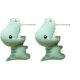 thumbnail image 3 of Lindos pendientes de mordedura de animal Pendientes de dinosaurio Pendientes de animales creativos, verde, 3 of 4
