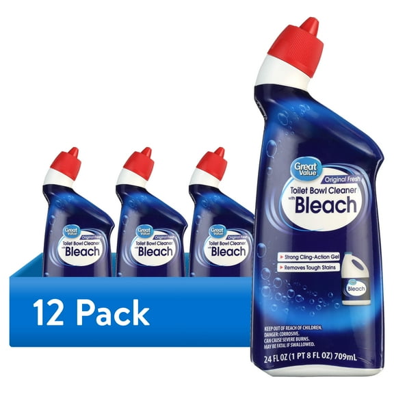 (12 pack) Great Value Toilet Bowl Cleaners, Fresh Scent, 24 fl oz