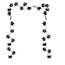 ZToonmas 118In 30Led Halloween Decorations Indoor, Halloween Wreaths, Halloween Black Maple Leaf String Lights, Fireplace Decorative Light, Ideal for Porch, Yard, Bar, Party