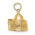 thumbnail image 5 of Auriga Fine Jewelry 14K Yellow Gold 3D Jefferson Memorial Building Washington Charm for Women, 5 of 6