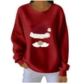 thumbnail image 2 of FDGIU Women's Christmas Sweatshirt 2025, Cute Funny Graphic Print Pullover, Long Sleeve Crew Neck Keep Warm Holiday Top, 2 of 4