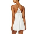 thumbnail image 2 of Flora Nikrooz Emma Charmeuse Chemise with Stretch Lace Ivory Medium, 2 of 2