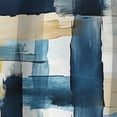 thumbnail image 4 of Designart "Explosive Blue Artistic Stripes II" Plaid Blackout Curtain Single Panel, 4 of 4