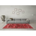 thumbnail image 3 of Ahgly Company Indoor Round Oriental Red Industrial Area Rugs, 4' Round, 3 of 4
