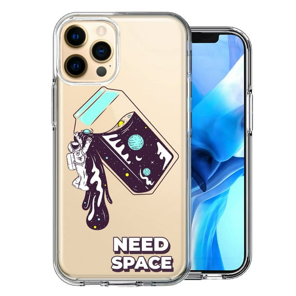 MUNDAZE for Apple iPhone 11 Pro Max Need Space Astronaut Stars Design Double Layer Phone Case Cover