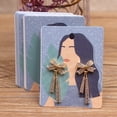 thumbnail image 6 of 100pcs newest one/two pari stud earring package card beauty head dangling earring tag 5x6.5cm jewelry package display card E 100card, 6 of 6