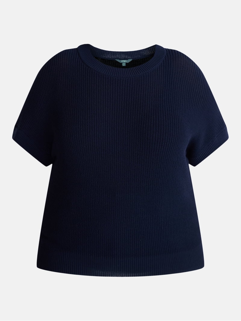 Terra and Sky Woman's Plus Dolman Crewneck Sweater, Sizes 0X-5X