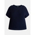 thumbnail image 5 of Terra & Sky Women’s Plus Crewneck Sweater with Short Dolman Sleeves, Midweight, Sizes 0X-5X, 5 of 5