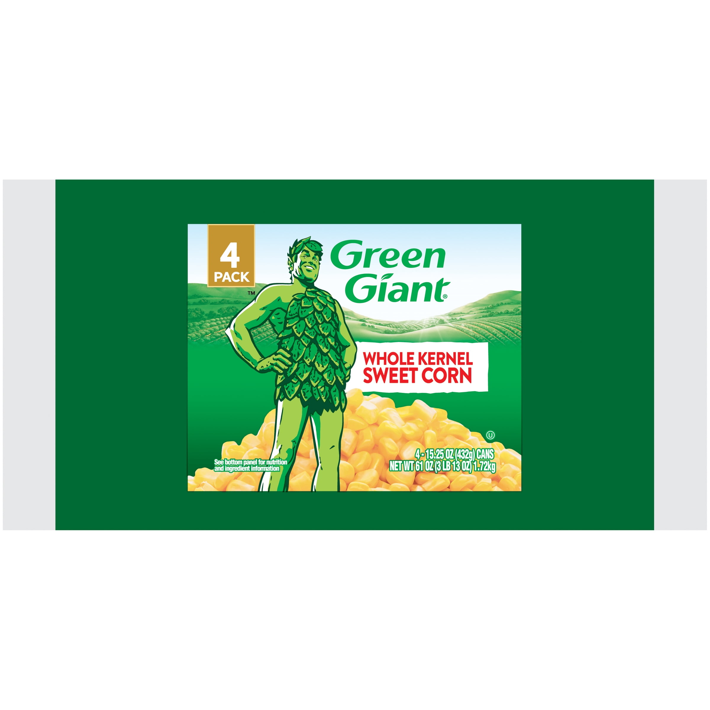 Green Giant Whole Kernel Sweet Corn, Shelf Stable, 4 Pack, 15.25 oz