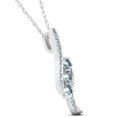 thumbnail image 2 of Pompeii 1/3ct 3-Stone Blue Diamond Pendant 14 KT White Gold (G/H,I2), 2 of 5