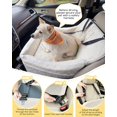 thumbnail image 3 of Asiento de coche Wooaidagg para perro de tamaño mediano, color beige, 3 of 5