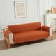 thumbnail image 1 of Xiao Hua Funda de sofá, cojín de sofá naranja, funda de sillón antideslizante integrada, funda de sofá de sala de estar, funda protectora de sofá de muebles fácil de lavar, 21,65 * 78,74 pulgadas, 1 of 5