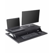 Stand Up Desk Store Power Pro Electric Adjustable Height Two Tier Standing Desk Converter (Black, 36 Wide)