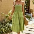 thumbnail image 2 of Dyegold Sundresses for Women Casual Beach - Maxi Dress for Women 2023 Strapless Smocked Backless Tiered Tube Bandeau A-Line Boho Cute Birthday Beach ​​Sundress, 2 of 5