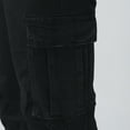 thumbnail image 4 of B91xZ Mens Ripped Jeans High Waist Straight Leg Denim Pants,Black XL, 4 of 5