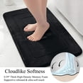 thumbnail image 3 of Ivalue Bathroom Rugs Sets 5 Piece Absorbent Bath Mat Non-Slip Bath Rug Set with Bathroom Runner, U-Shaped Toilet Rugs, Shower Rug & Toilet Lid Cover (Black), 3 of 8