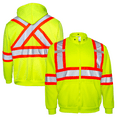 thumbnail image 5 of JORESTECH Hi-Vis Safety Full-Zip Hoodie, Two-Toned, ANSI Class 3 (Yellow, M), 5 of 7