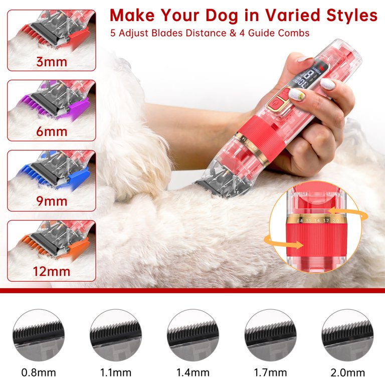 Cshidworld Quiet Dog Clippers, USB Rechargeable Cordless Grooming Kit,  Waterproof, Low Noise, Sharp Blades - Walmart.com