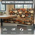 thumbnail image 6 of FOR U DESIGNS Pumpkin Daisy Dahlia Flower Pattern 3 Pieces RV Dinette Cushion Covers with Pillowcase, Washable Camper Cushion Slipcovers Replacement Sofa Cushions Slipcovers for Travel Trailer Couch, 6 of 8