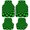 Green, Black, Lime, variant on Blue Brown Tree Car Floor Mats 4 Pieces, Front & Rear Auto Carpet Mats Full Set with Rubber Backing, Watercolor Forest Art Universal All Weather Car Floor Protectors for SUV Truck Van