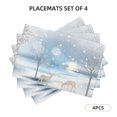 Christmas Deer Placemats Set of 4, Heat Resistant Place Mats, Indoor