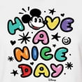 thumbnail image 3 of Disney - Mickey Mouse - Have A Nice Day - Juniors Cropped Cotton Blend T-Shirt, 3 of 5