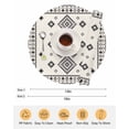 thumbnail image 6 of 15 Inch Round Placemats Set of 4, Boho Geometric Non Slip Heat Insulation PP Table Mats, Simple Farmhouse Nation Abstract Motifs Washable Place Mats for Kitchen Dining Party Table Decor, 6 of 7