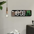 Led Digital Wall Clock Large Screen Wallmounted Time Temperature