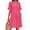 Rose Red, variant on MOYIKO Women Summer Dress Short Sleeve V Neck Sundress Casual Mini Shift Dress with Pockets Clothes