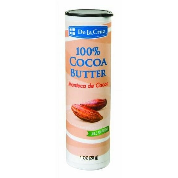 De La Cruz Cocoa Butter Stick, 100% Pure Expeller Pressed Moisturizer for Dry Skin, 1 oz