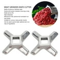 thumbnail image 4 of Meat Grinder Blade Parts, 2PCS Meat Grinder Knife Cutter Stainless Steel Securely Mounted  For Maintenance, 4 of 8