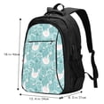 thumbnail image 5 of Fuzoiu Swan And Flowers4 Print USB Backpack with Charging Port,Laptop Backpack,Business Travel Durable Laptops Backpack, for School, Work, Travel & Outdoor Activities, 5 of 7