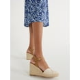 thumbnail image 5 of Time and Tru Women's Casual Eyelet Espadrille Wedges with Ankle Strap, Sizes 6-11, 5 of 7