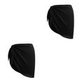 thumbnail image 4 of Sonducket Sarong Coverups Traje de baño sexy Protección solar Accesorios de playa Ropa de gasa Traje de baño Ropa deportiva Accesorio negro negro 2Conjunto, 4 of 6