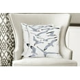 thumbnail image 4 of Ambesonne White Throw Pillow Cover 2 Pack, Flying Seagulls Cartoon, 24", Black White, 4 of 6