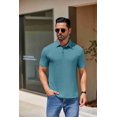 thumbnail image 4 of COOFANDY Men' Collared Shirts Short Sleeve Casual Polo T Shirt Summer Golf Shirts Classic Stylish Tees, 4 of 6