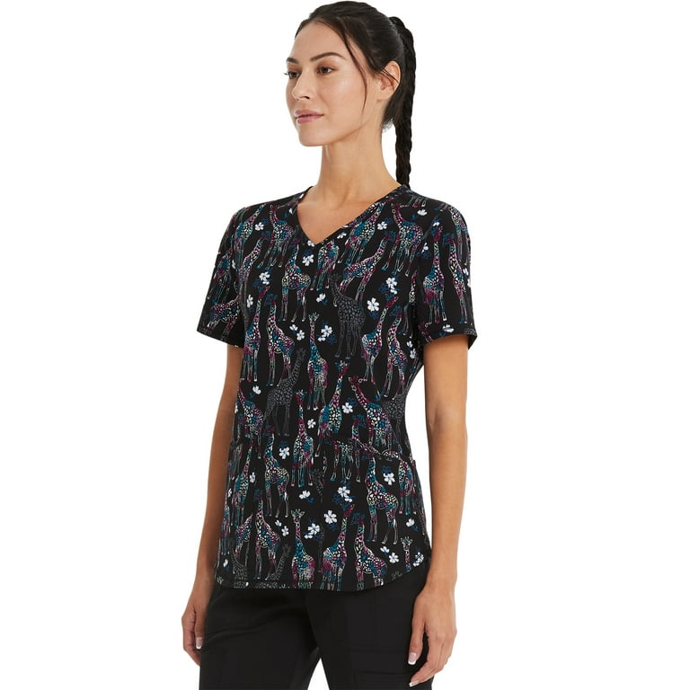 Giraffe scrub top clearance