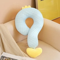 SPOORYYO Ice Silk Cool Feeling Question Mark Pillow, Office Nap Pillow and Car Neck Support with Cute Designs