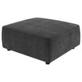 thumbnail image 3 of Suri 35 Inch Ottoman- Soft Boucle Fabric- Horizontal Stitching- Gray, 3 of 5
