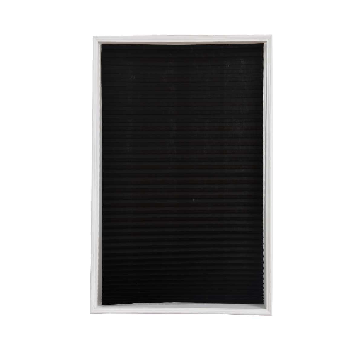 Self-Adhesive Pleated Blinds Bathroom Half Blackout Window Curtains H 