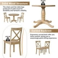 thumbnail image 6 of Modern Dining Table Set for 4,Round Table and 4 Kitchen Room Chairs,5 Piece Kitchen Table Set for Dining Room,Dinette,Breakfast Nook,Natural Wood Wash, 6 of 9