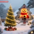 thumbnail image 4 of Metal Hanging Christmas Tree Wind Decorations - Festive Garden Spinners with Cheerful Snowman Design Lights & Snowflakes for Yard Decor, 4 of 7