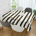 thumbnail image 2 of Yayeee Tablecloths 54" x 54" Rectangle Wrinkle Resistant Party Table Cover, Black Abstract Stripes, 2 of 8