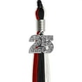 thumbnail image 3 of Endea Graduation Black/Red/White Graduation Tassel with Silver Date Drop, 3 of 11
