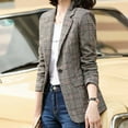 thumbnail image 2 of Wovix Womens Tweed Blazers Casual Long Sleeve Double Open Front Blazer Jackets Plaid Blazer Jacket - Fully Lined Business Lapel Elegant Coat with Pockets Work Suits, 2 of 4